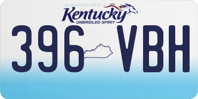 KY license plate 396VBH