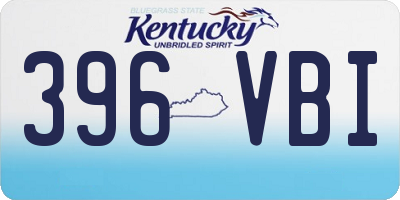 KY license plate 396VBI
