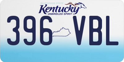 KY license plate 396VBL