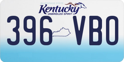 KY license plate 396VBO