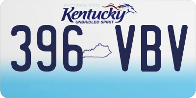 KY license plate 396VBV