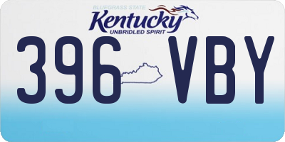 KY license plate 396VBY