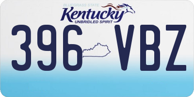 KY license plate 396VBZ