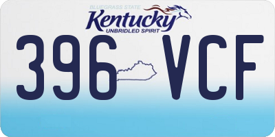 KY license plate 396VCF