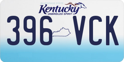 KY license plate 396VCK