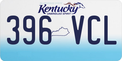 KY license plate 396VCL