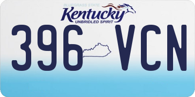 KY license plate 396VCN