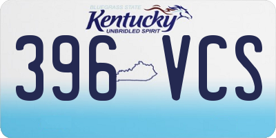 KY license plate 396VCS