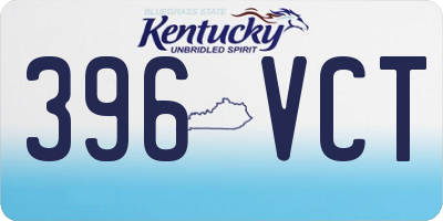 KY license plate 396VCT