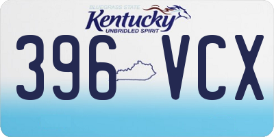 KY license plate 396VCX