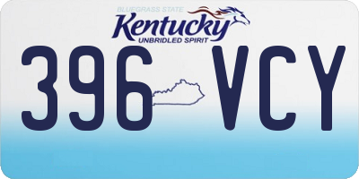 KY license plate 396VCY