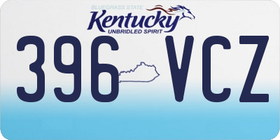 KY license plate 396VCZ