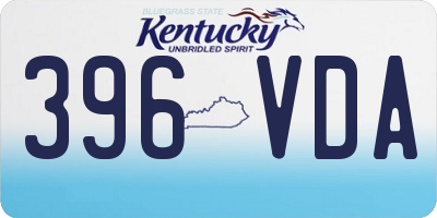 KY license plate 396VDA