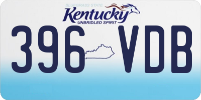 KY license plate 396VDB