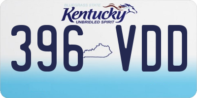 KY license plate 396VDD
