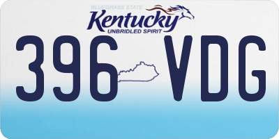 KY license plate 396VDG