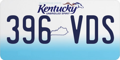 KY license plate 396VDS