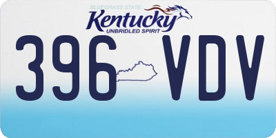 KY license plate 396VDV