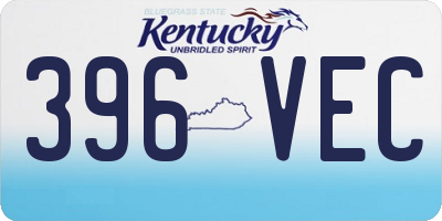 KY license plate 396VEC