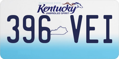 KY license plate 396VEI