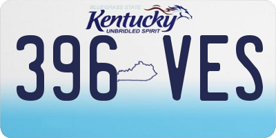 KY license plate 396VES