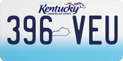 KY license plate 396VEU