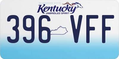 KY license plate 396VFF