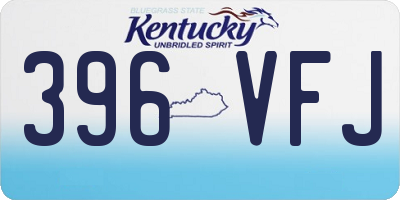 KY license plate 396VFJ