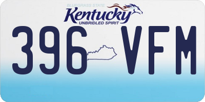 KY license plate 396VFM