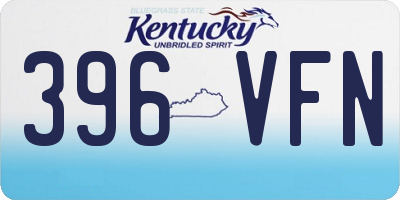 KY license plate 396VFN