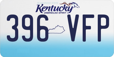 KY license plate 396VFP