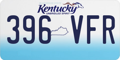 KY license plate 396VFR