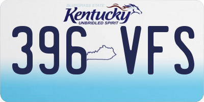 KY license plate 396VFS