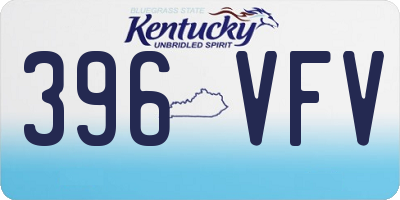 KY license plate 396VFV