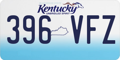 KY license plate 396VFZ