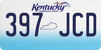 KY license plate 397JCD