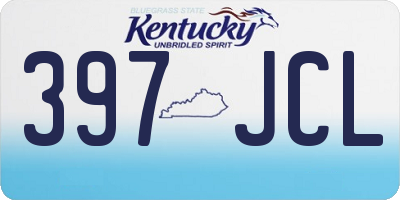 KY license plate 397JCL