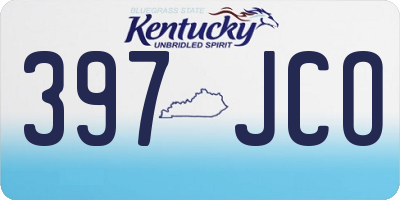 KY license plate 397JCO