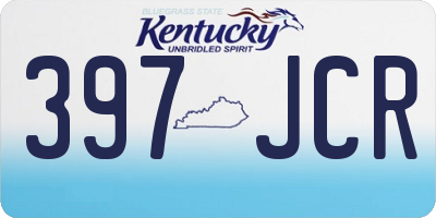 KY license plate 397JCR