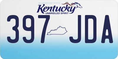 KY license plate 397JDA