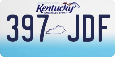 KY license plate 397JDF