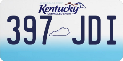 KY license plate 397JDI