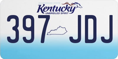 KY license plate 397JDJ