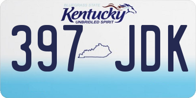 KY license plate 397JDK