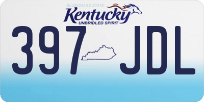 KY license plate 397JDL