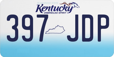 KY license plate 397JDP