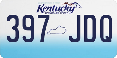 KY license plate 397JDQ