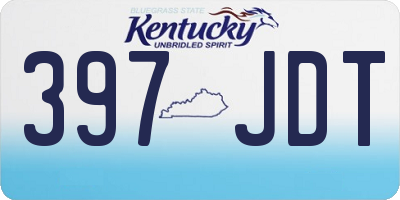 KY license plate 397JDT