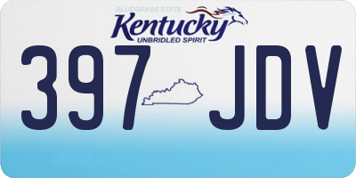 KY license plate 397JDV