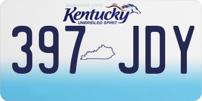 KY license plate 397JDY